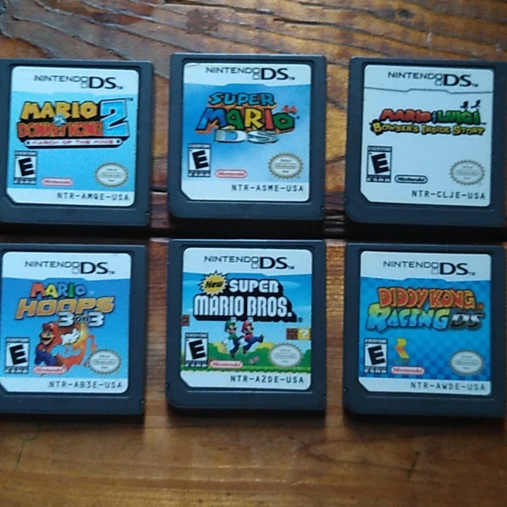Nintendo DS games- 6 Mario Kart games EC, slightly used.